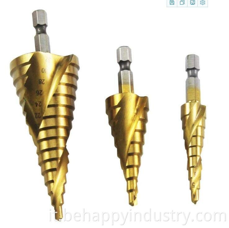  Coated Spiral Grooved Drill Bit Set